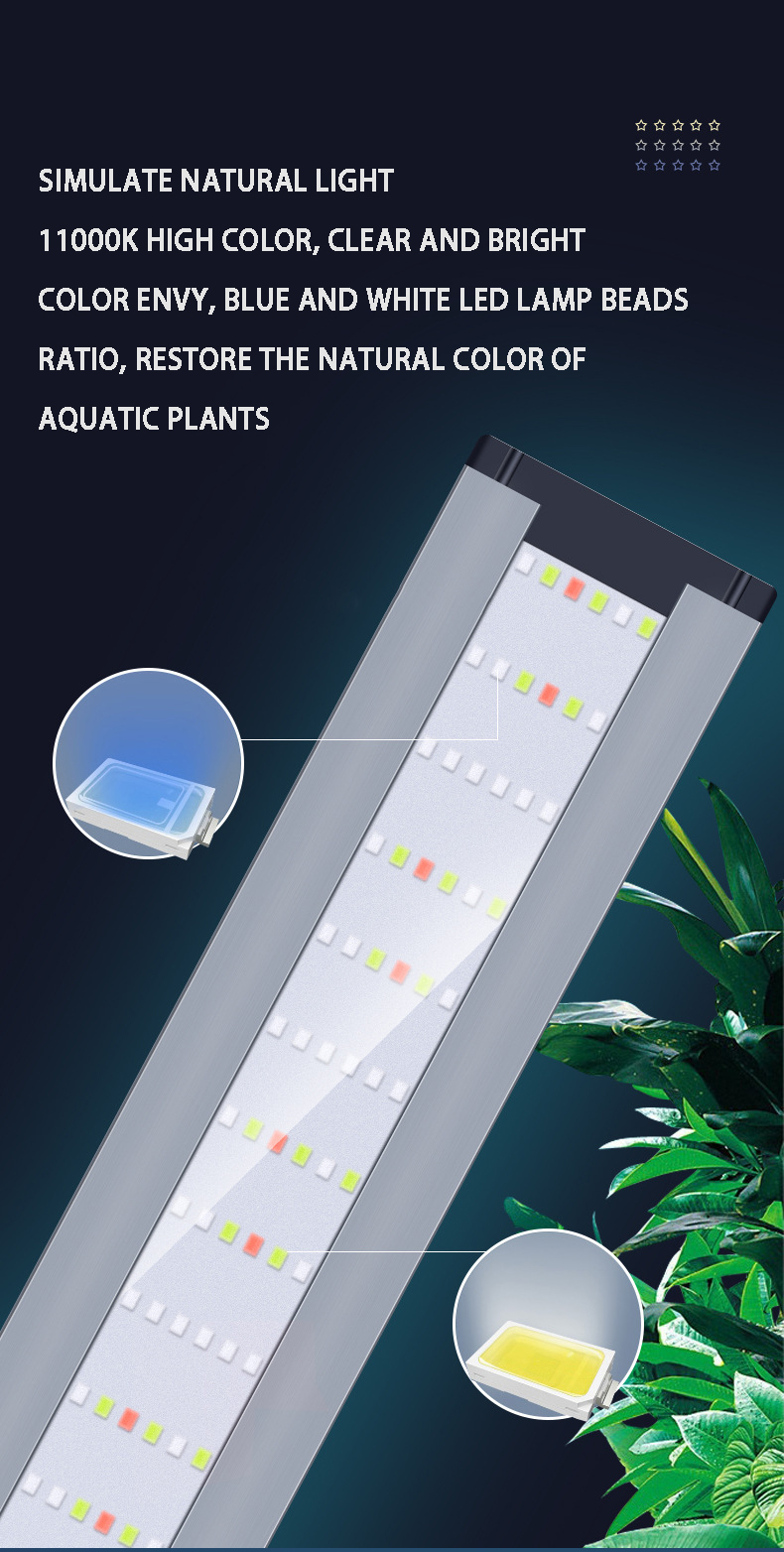 Aquarium LED lights Aluminum a - огляд і ціна Aquarium Plant Red