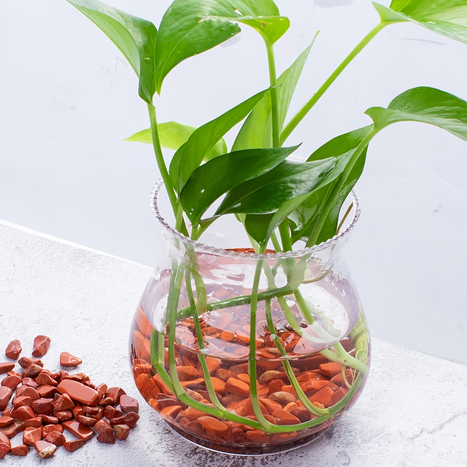 Red jasper tumbled stone -natu - огляд і ціна Aquarium Plant Red