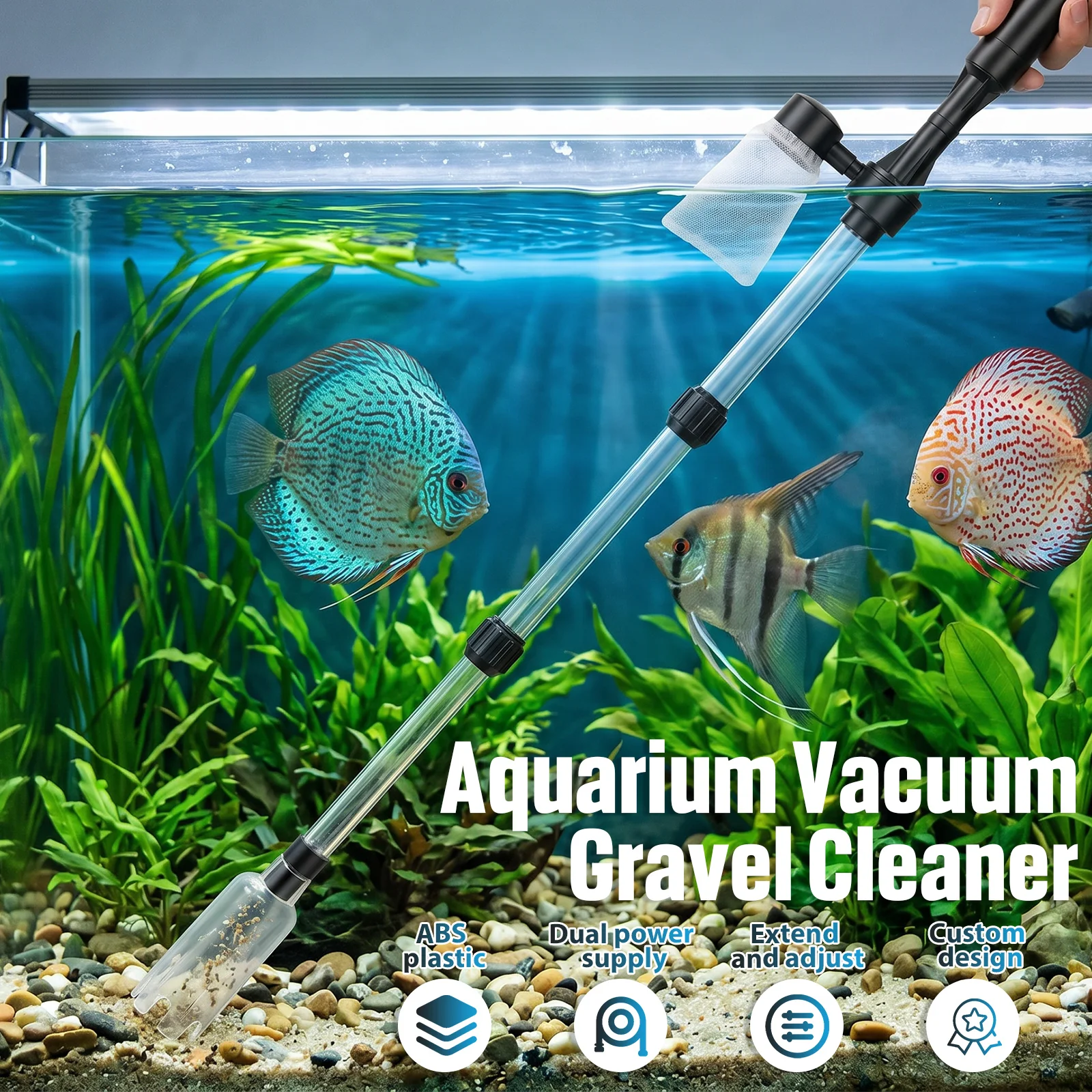 Aquarium Vacuum Gravel Cleaner - огляд і ціна Planted Aquarium Cleaning