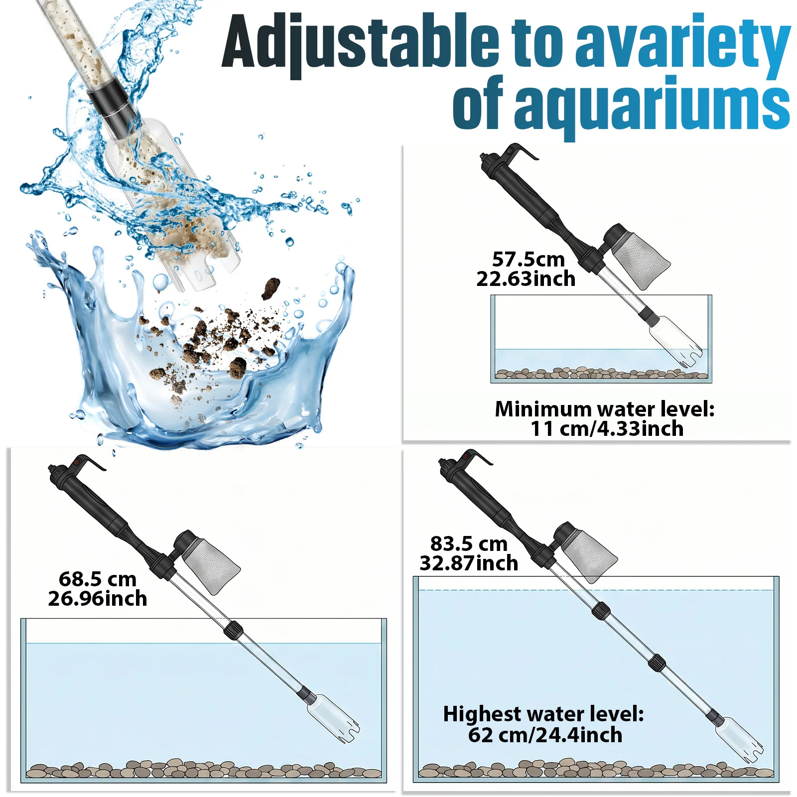 Aquarium Vacuum Gravel Cleaner - огляд і ціна Planted Aquarium Cleaning