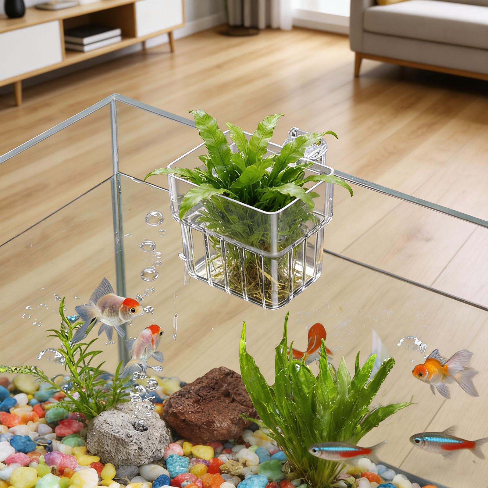 Transparent Hangable Aquarium  - огляд і ціна Aquarium Plant Rings