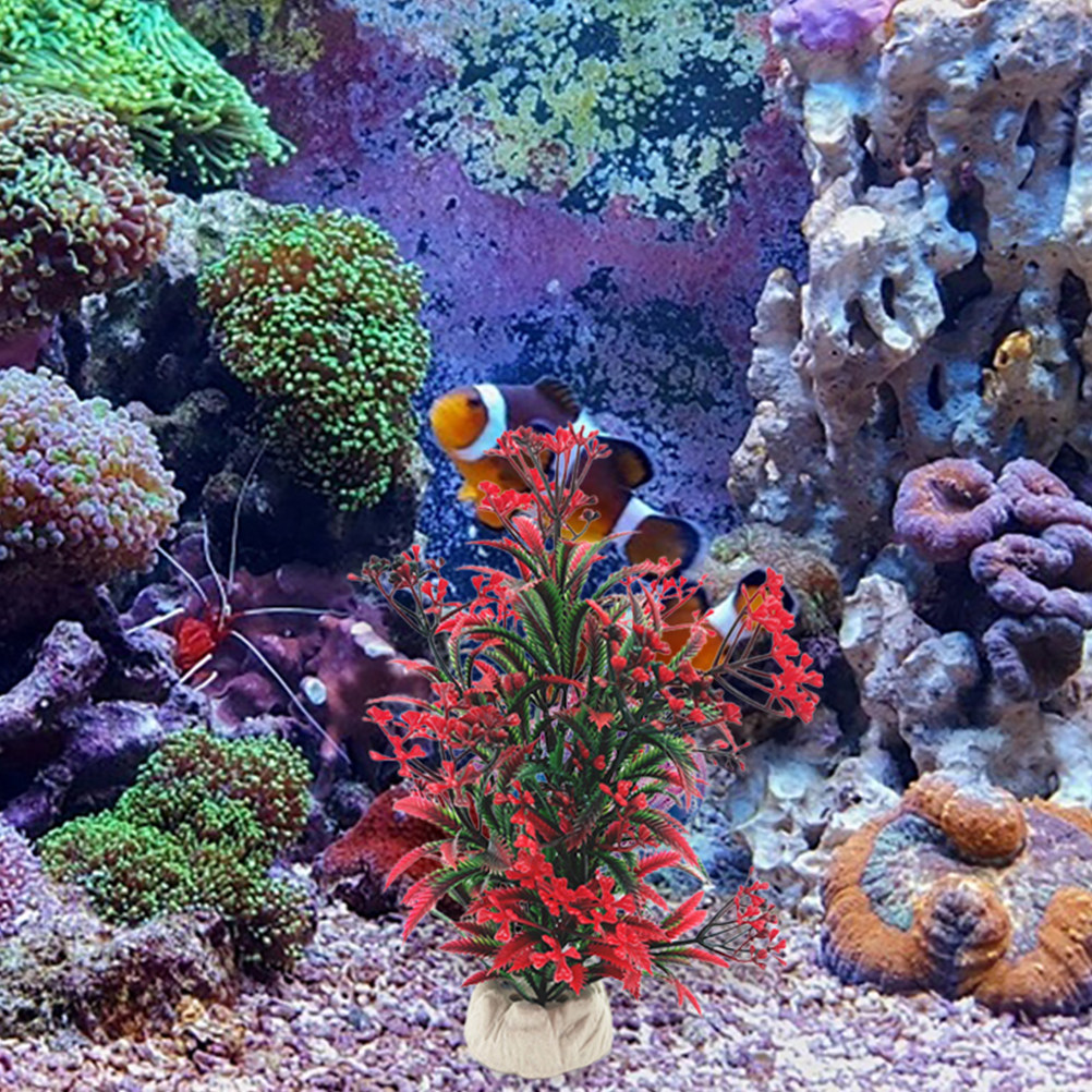 2pcs Aquarium Decorations Arti - огляд і ціна Aquarium Plant Red