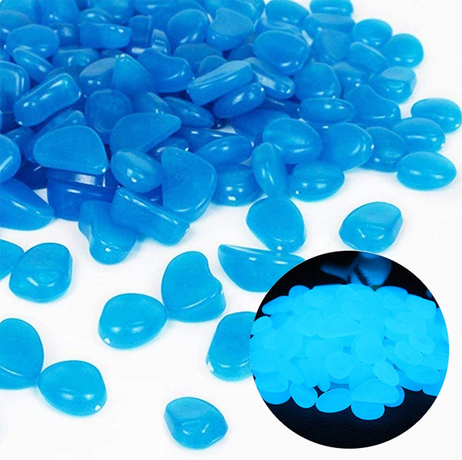 Fish Tank Rocks Glow Blue Pebb - огляд і ціна Aquarium Planted