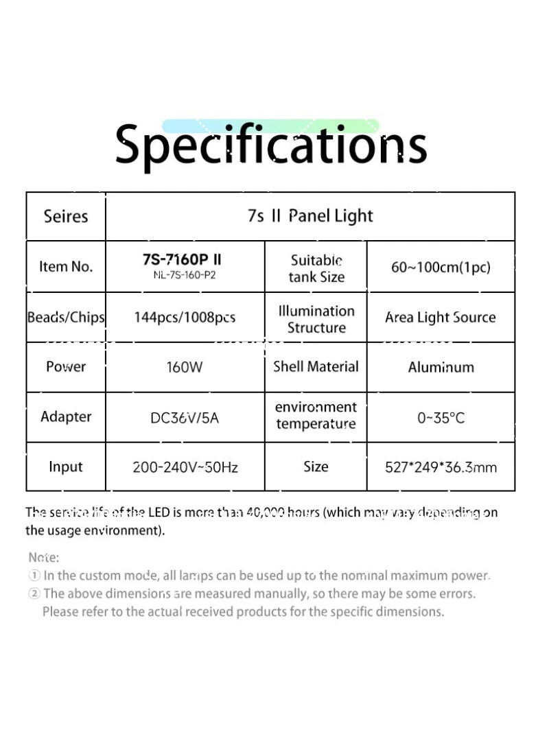 Aquarium LED Light 160W RGB Fu - огляд і ціна Aquarium Planted