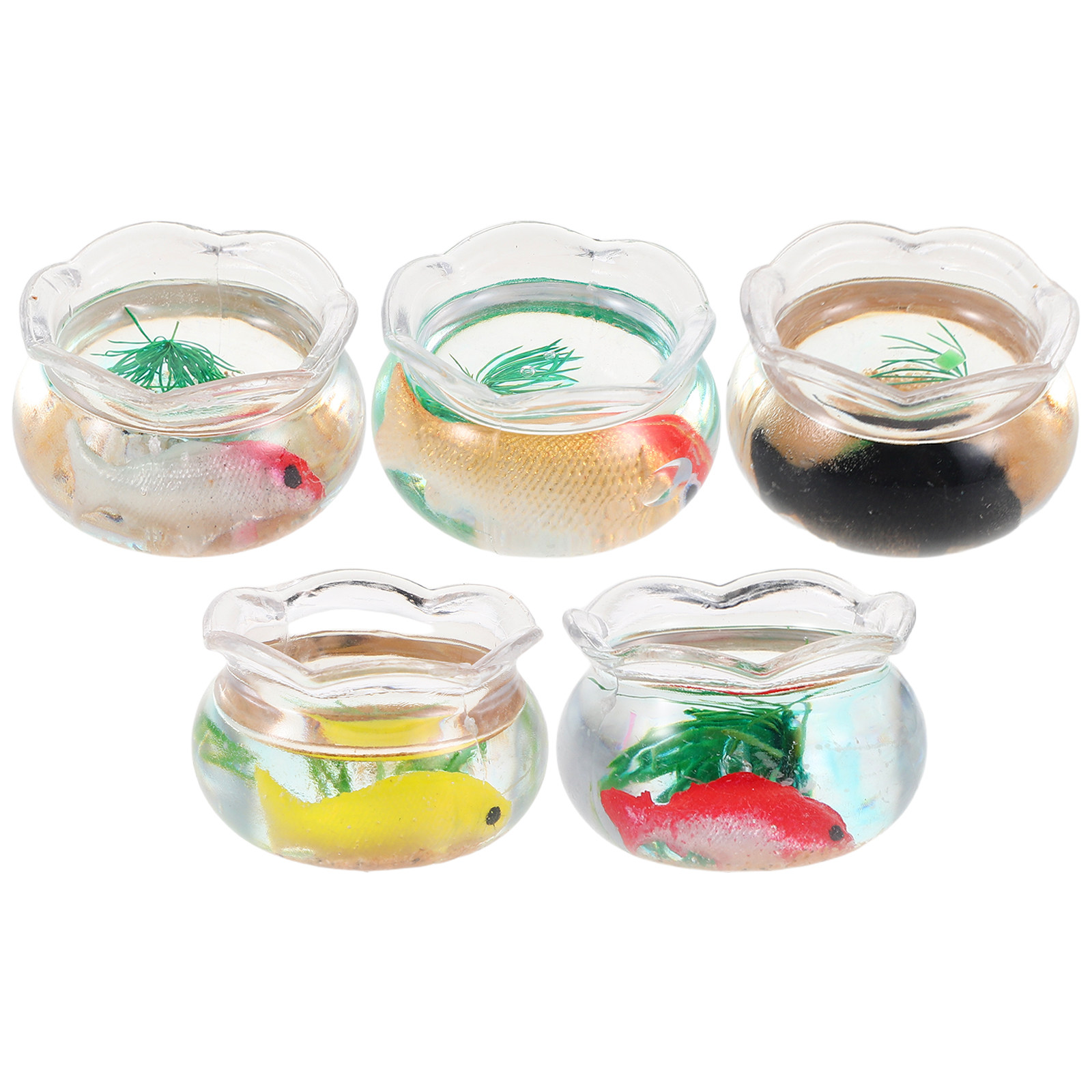 5Pcs Miniature Fish Bowl Small - огляд і ціна Aquarium Planted
